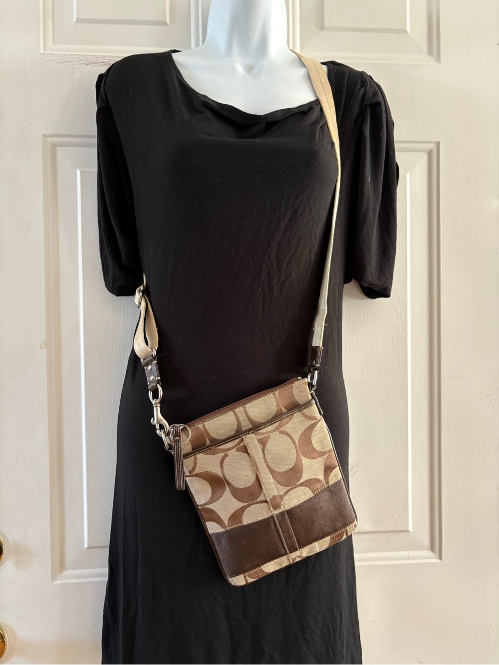 Coach Crossbody Bag in Brown and Tan
